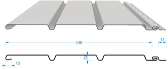 Чертеж софита STANDARD сплошной