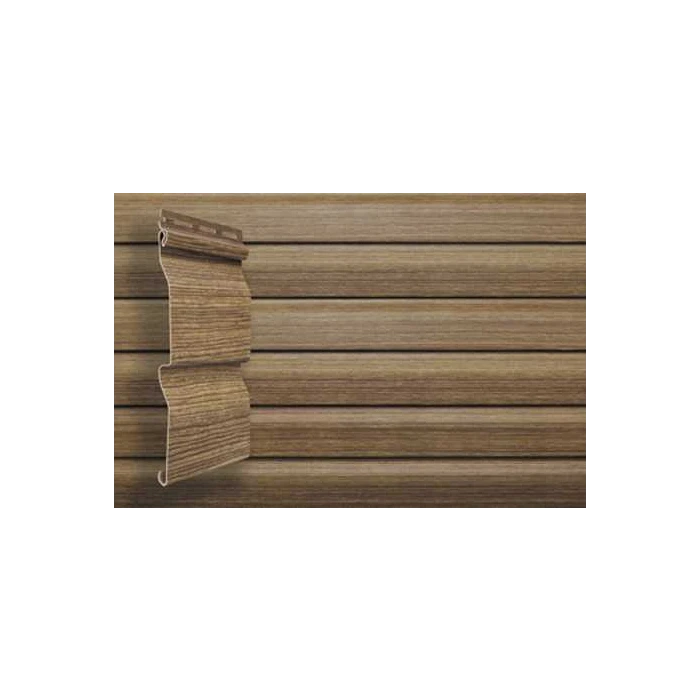 Виниловый сайдинг трехслойный Grand Line Корабельная доска Слим Tundra Кедр 3.00