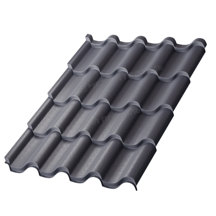 Металлочерепица Металл-Профиль Монтерроса-M 0,5 VikingMP® E RAL 7024 Серый графит