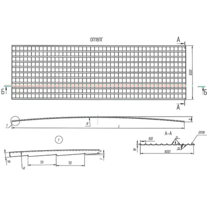 Профнастил C18ПГ 0.8 Оцинкованный