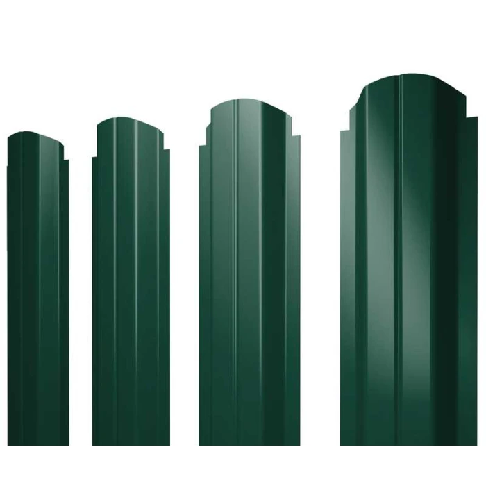 Штакетник П-образный А фигурный Grand Line 0,4 Полиэстер RAL 6005 Зеленый Мох