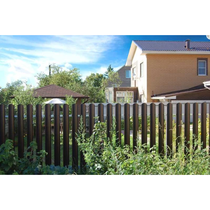 Штакетник П-образный B фигурный Grand Line 0,4 Полиэстер матовый - double RAL 9005 Черный